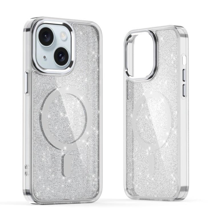 For iPhone 15 Plus Glitter MagSafe Shockproof Phone Case