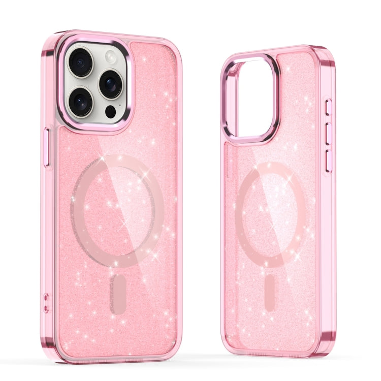 For iPhone 15 Pro Max Glitter MagSafe Shockproof Phone Case