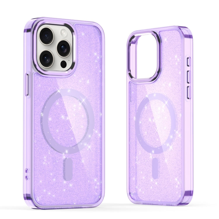 For iPhone 15 Pro Max Glitter MagSafe Shockproof Phone Case