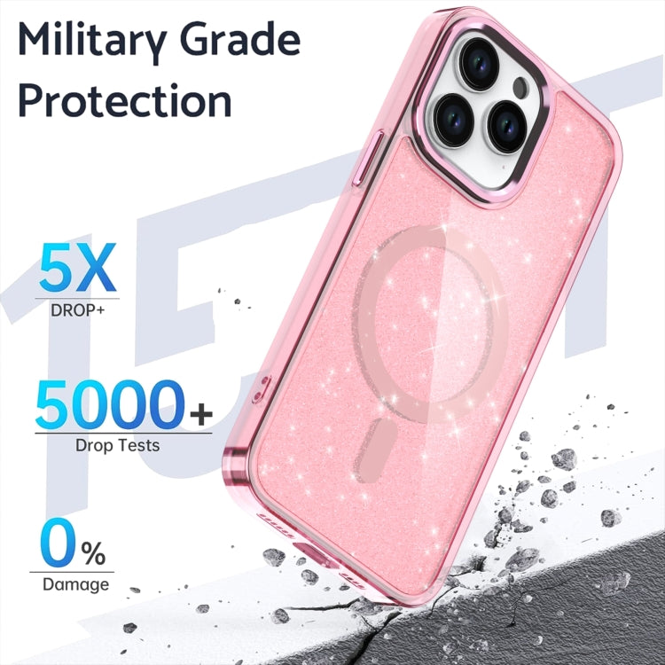 For iPhone 16 Glitter MagSafe Shockproof Phone Case