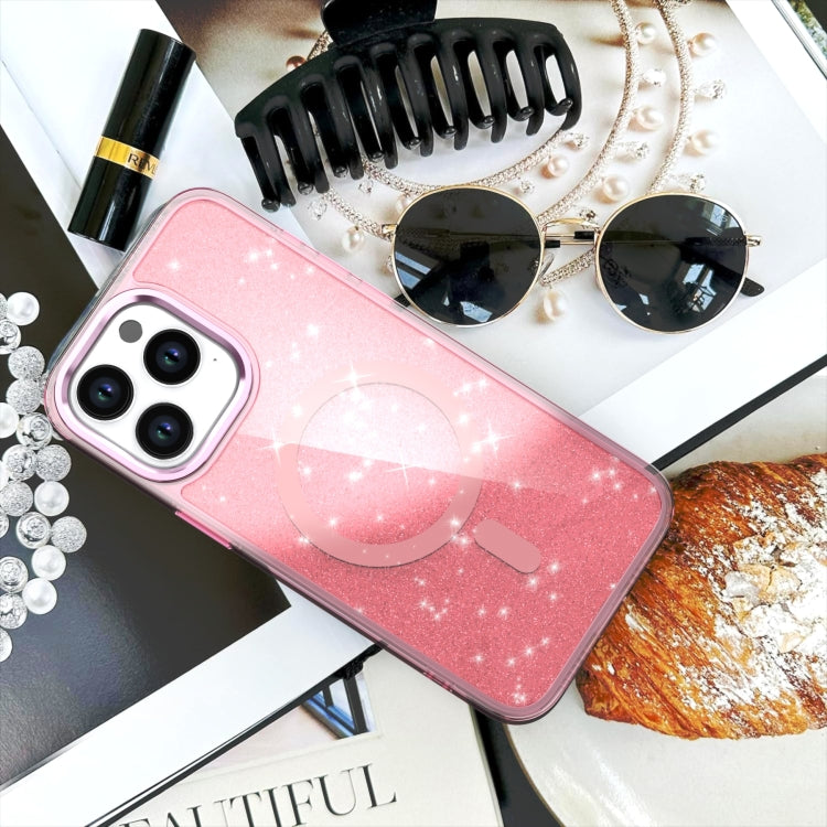 For iPhone 15 Pro Max Glitter MagSafe Shockproof Phone Case