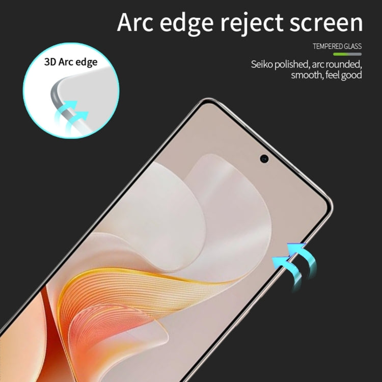 For vivo S19 PINWUYO 9H 3D Curved Full Screen Explosion-proof Tempered Glass Film - Black