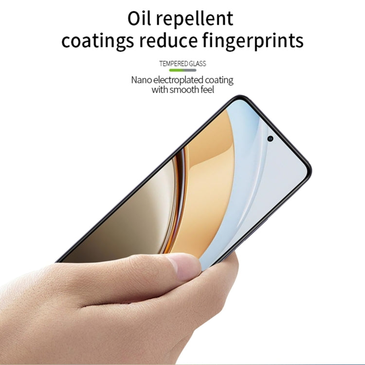 For vivo V40 Lite PINWUYO 9H 3D Curved Full Screen Explosion-proof Tempered Glass Film - Black