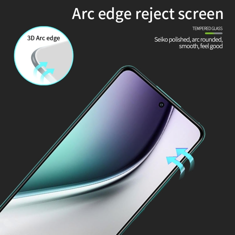 For vivo Y300 PINWUYO 9H 3D Curved Full Screen Explosion-proof Tempered Glass Film - Black