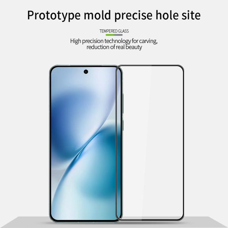 For vivo X200s PINWUYO 9H 3D Curved Full Screen Explosion-proof Tempered Glass Film - Black