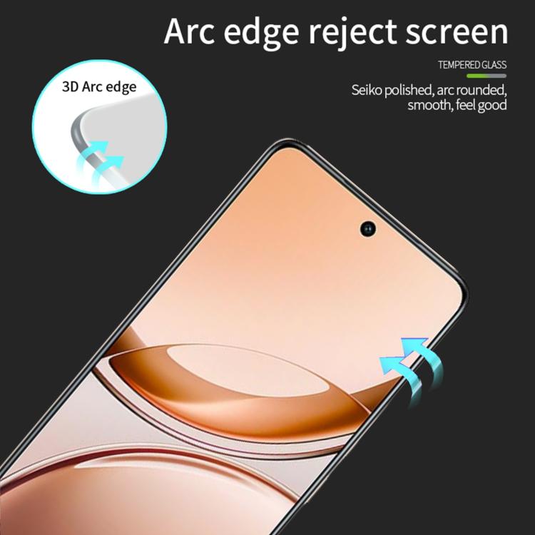 For vivo V50 Lite 4G PINWUYO 9H 3D Curved Full Screen Explosion-proof Tempered Glass Film - Black
