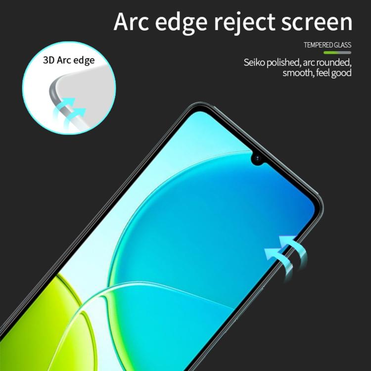 For vivo Y29s / Y04 PINWUYO 9H 3D Curved Full Screen Explosion-proof Tempered Glass Film - Black
