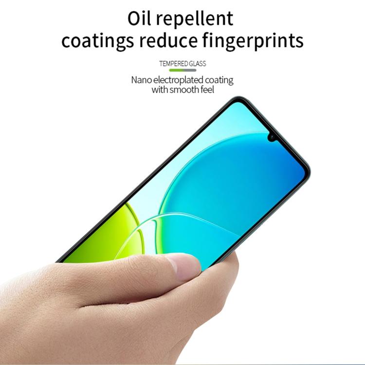 For vivo Y29s / Y04 PINWUYO 9H 3D Curved Full Screen Explosion-proof Tempered Glass Film - Black