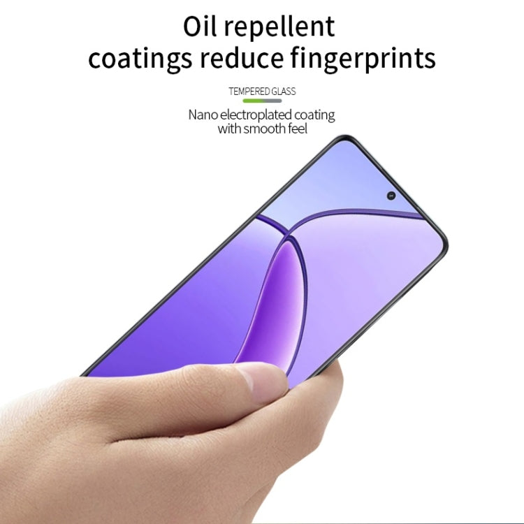 For Realme 12 PINWUYO 9H 3D Curved Explosion-proof Tempered Glass Film - Black