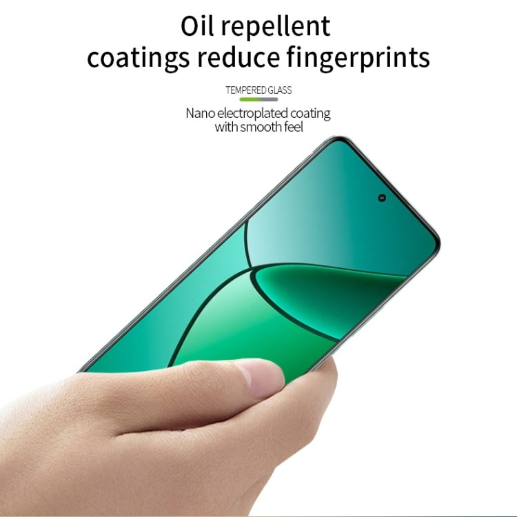 For Realme 12+ PINWUYO 9H 3D Curved Explosion-proof Tempered Glass Film - Black