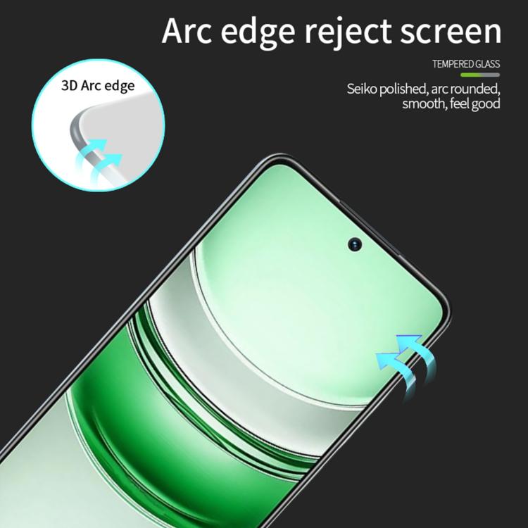 ForRealme 14x PINWUYO 9H 3D Curved Explosion-proof Tempered Glass Film - Black