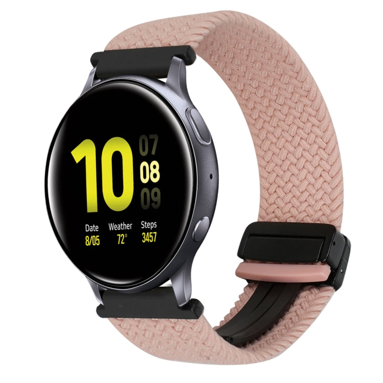 For Samsung Galaxy Watch Active 2 20mm Magnetic Buckle Braided Watch Strap