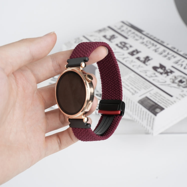 For Samsung Galaxy Watch Active 2 20mm Magnetic Buckle Braided Watch Strap