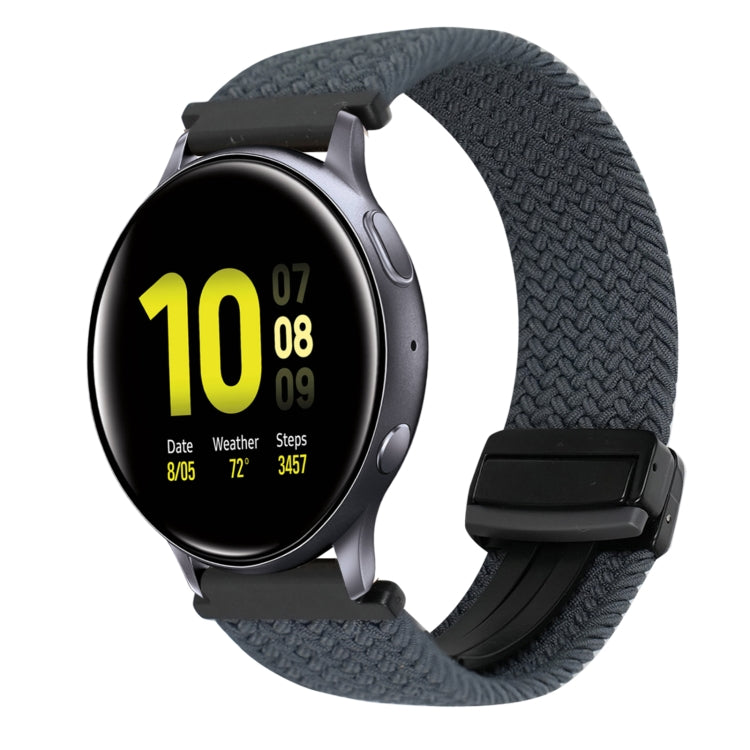 For Samsung Galaxy Watch Active 2 20mm Magnetic Buckle Braided Watch Strap