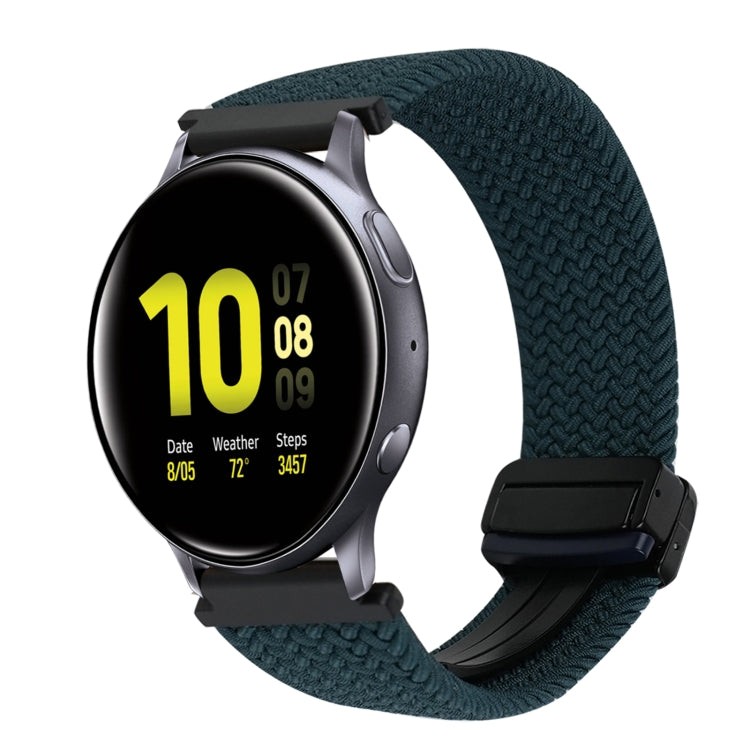 For Samsung Galaxy Watch Active 2 20mm Magnetic Buckle Braided Watch Strap