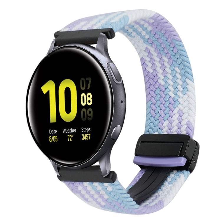 For Samsung Galaxy Watch Active 2 20mm Magnetic Buckle Braided Watch Strap