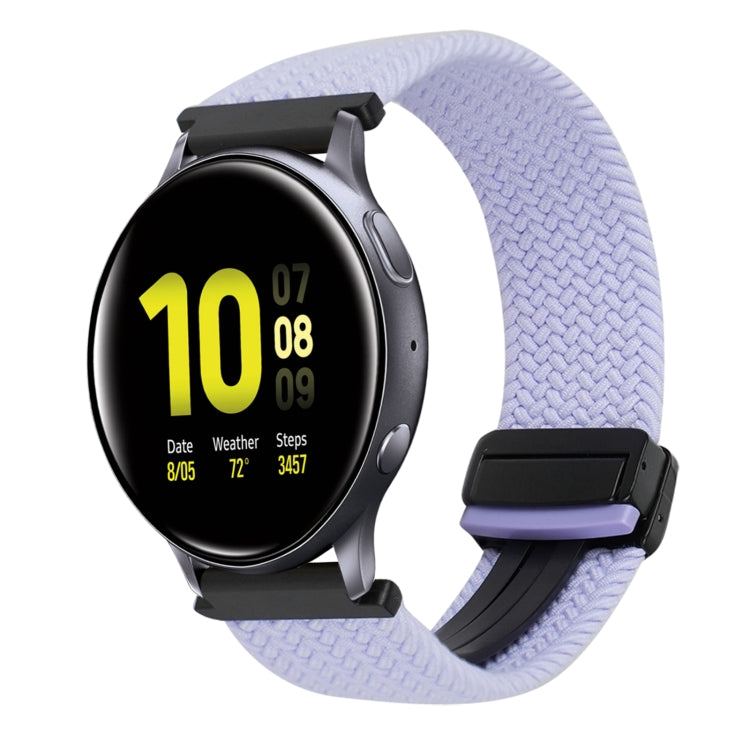 For Samsung Galaxy Watch Active 2 20mm Magnetic Buckle Braided Watch Strap