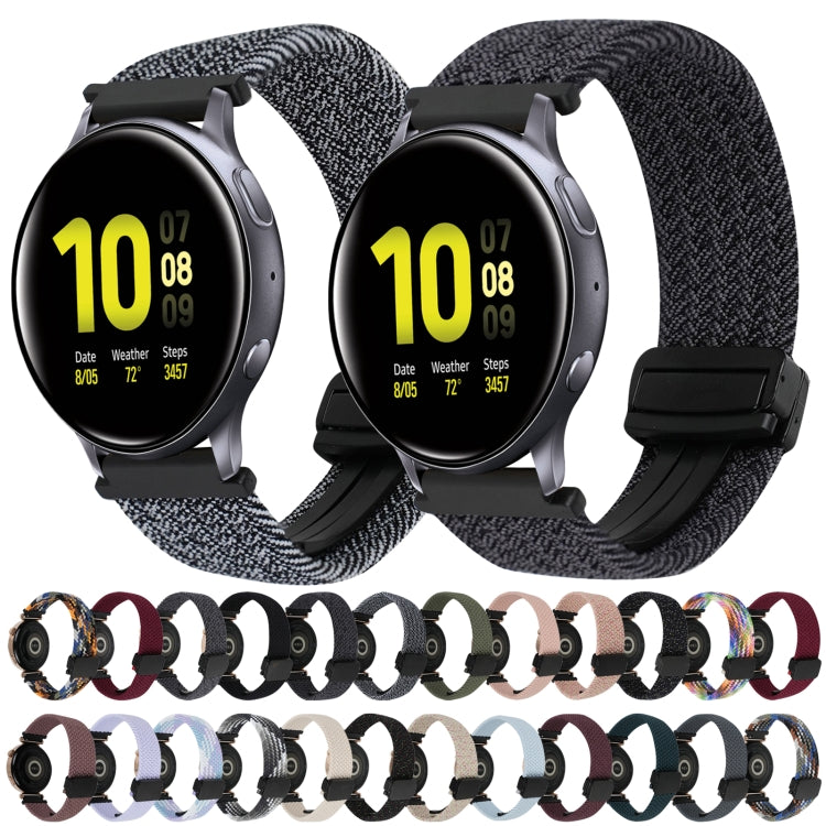 For Samsung Galaxy Watch Active 2 20mm Magnetic Buckle Braided Watch Strap