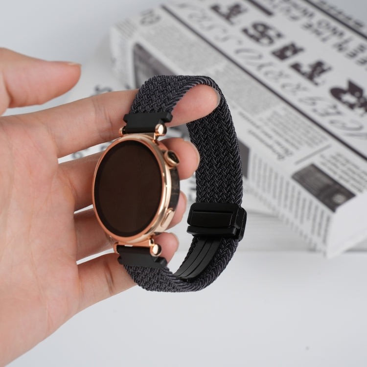 For Samsung Gear S2 Classic 20mm Magnetic Buckle Braided Watch Strap