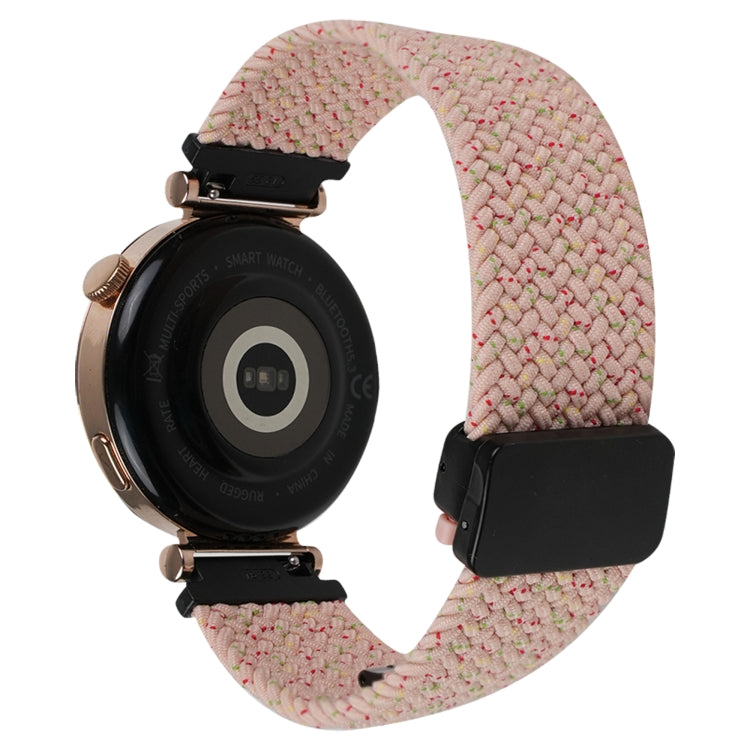 For Samsung Galaxy Watch 7 20mm Magnetic Buckle Braided Watch Strap - Starlight Pink