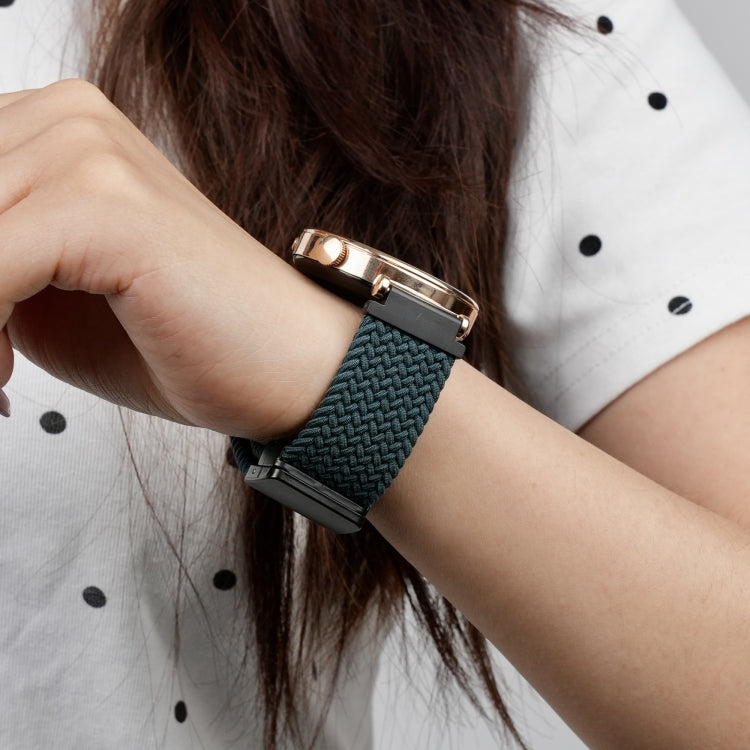 For Samsung Galaxy Watch 7 20mm Magnetic Buckle Braided Watch Strap
