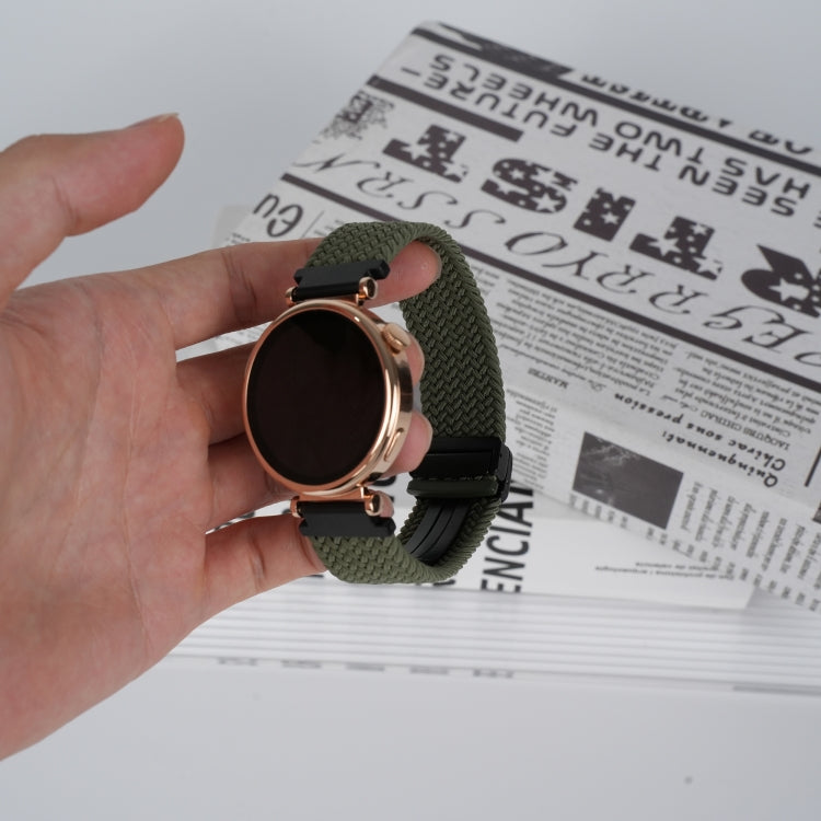 For Samsung Galaxy Watch 5 20mm Magnetic Buckle Braided Watch Strap
