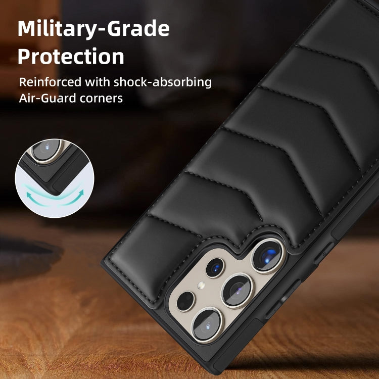 For Samsung Galaxy S24 5G Down Jacket Card Bag Holder MagSafe Phone Case