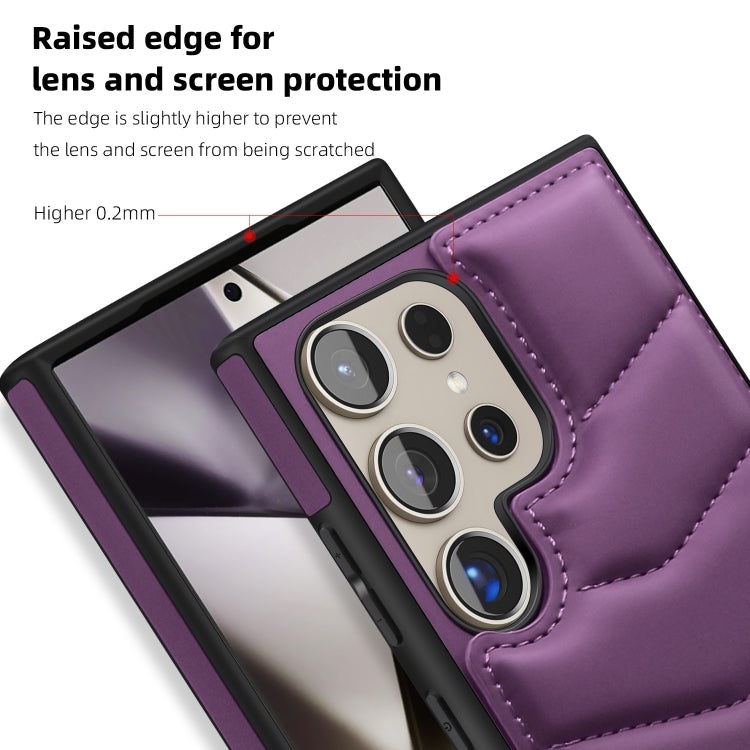 For Samsung Galaxy S24 5G Down Jacket Card Bag Holder MagSafe Phone Case