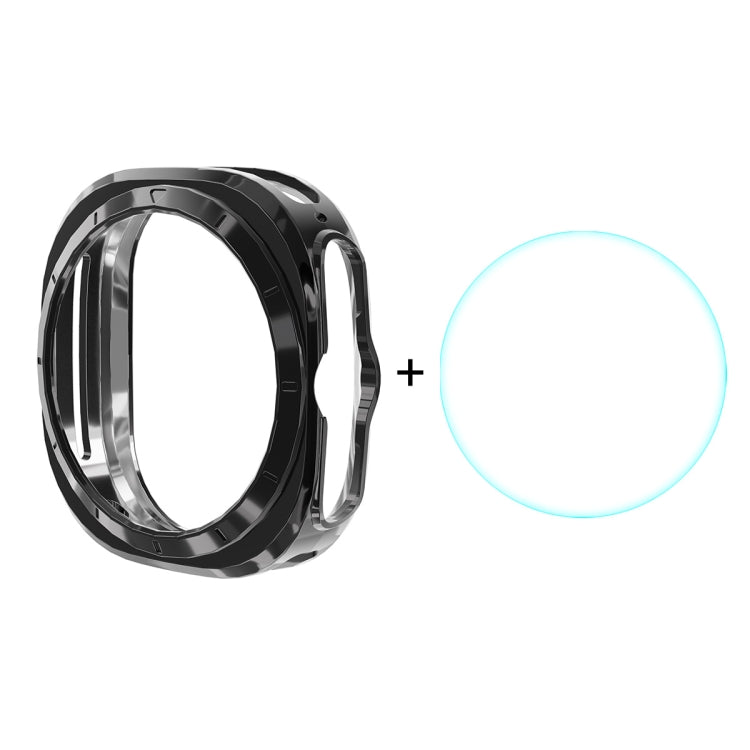 For Samsung Galaxy Watch Ultra 47mm / Ultra 2025 ENKAY Hat-Prince Electroplated Soft TPU Cover + 0.2mm 9H Glass Screen Protector
