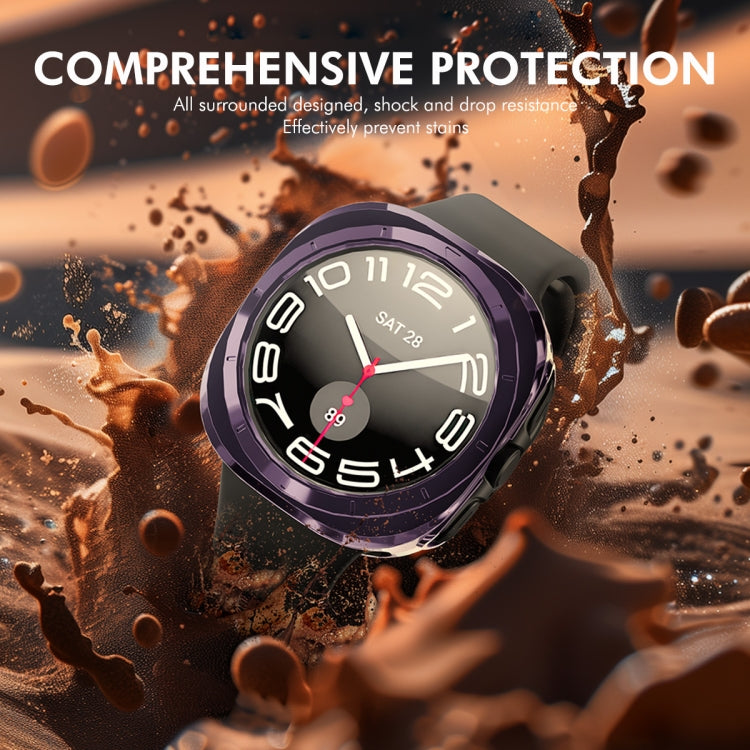 For Samsung Galaxy Watch Ultra 47mm / Ultra 2025 ENKAY Hat-Prince Electroplated Soft TPU Cover + 0.2mm 9H Glass Screen Protector