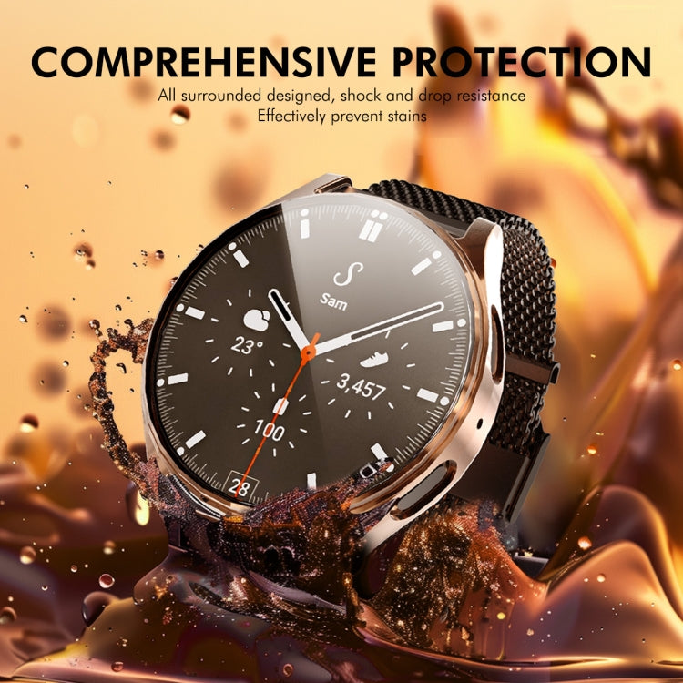 For Samsung Galaxy Watch7 44mm ENKAY Hat-Prince Full Coverage Electroplated Soft TPU Case with Screen Protection