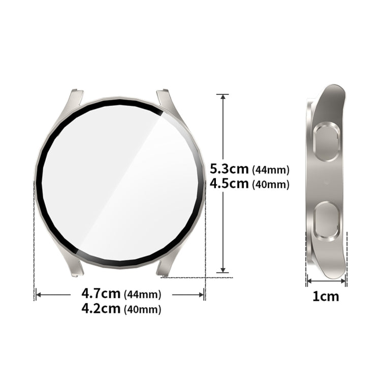 For Samsung Galaxy Watch7 44mm ENKAY Hat-Prince Full Coverage PC + Tempered Glass Film Integrated Watch Case