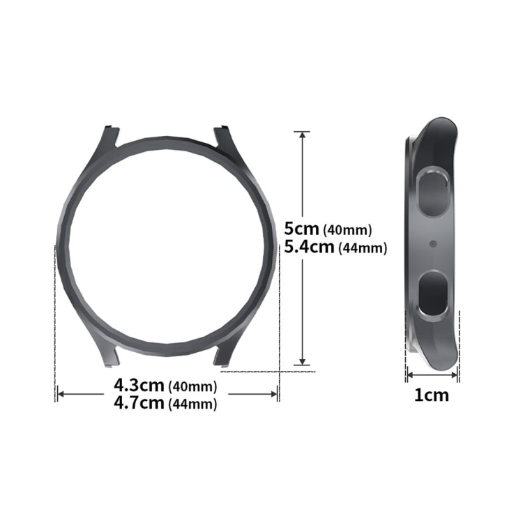 For Samsung Galaxy Watch7 40mm ENKAY Hat-Prince Electroplated Hard PC Case + 0.2mm 9H Glass Screen Protector