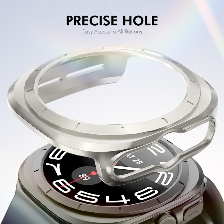 For Samsung Galaxy Watch Ultra 47mm / Ultra 2025 ENKAY Hat-Prince Electroplated Hard PC Cover + 0.2mm 9H Glass Screen Protector