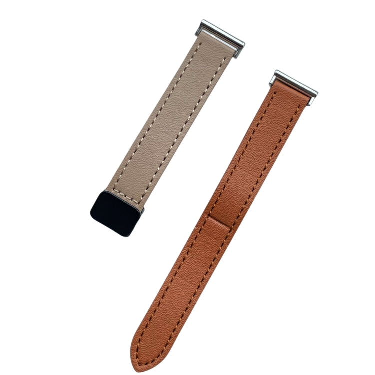 For Garmin Forerunner 265 Music 22mm Slim Magnetic Buckle Microfiber Leather Watch Band