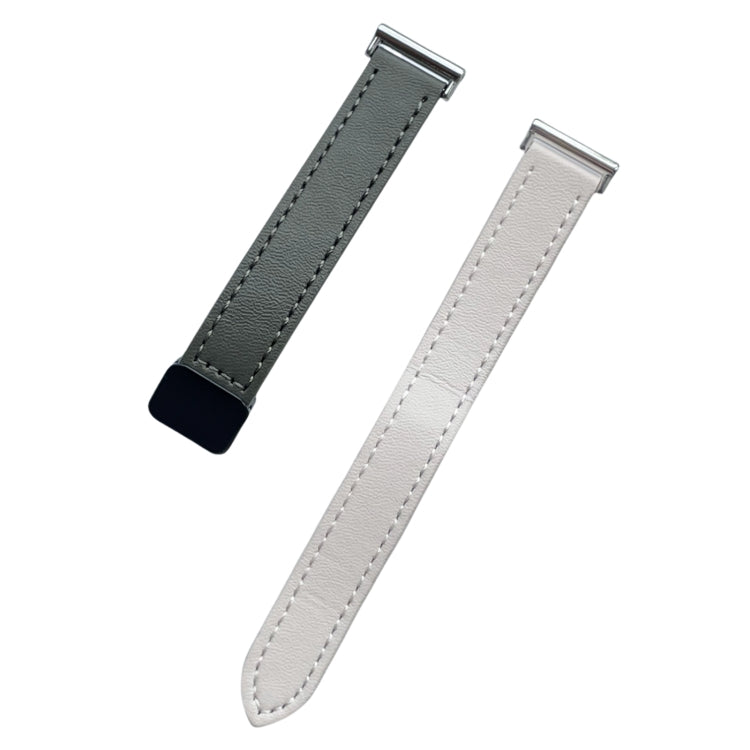 For Garmin Forerunner 265 22mm Slim Magnetic Buckle Microfiber Leather Watch Band