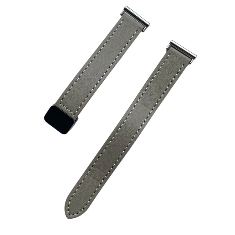 For Garmin Forerunner 265 22mm Slim Magnetic Buckle Microfiber Leather Watch Band