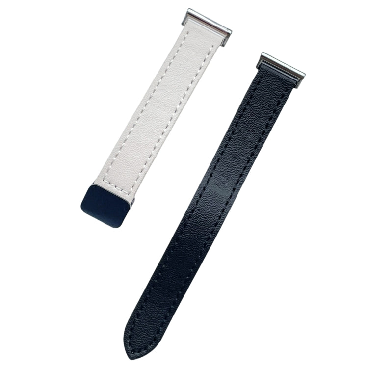 For Garmin Forerunner 255 22mm Slim Magnetic Buckle Microfiber Leather Watch Band