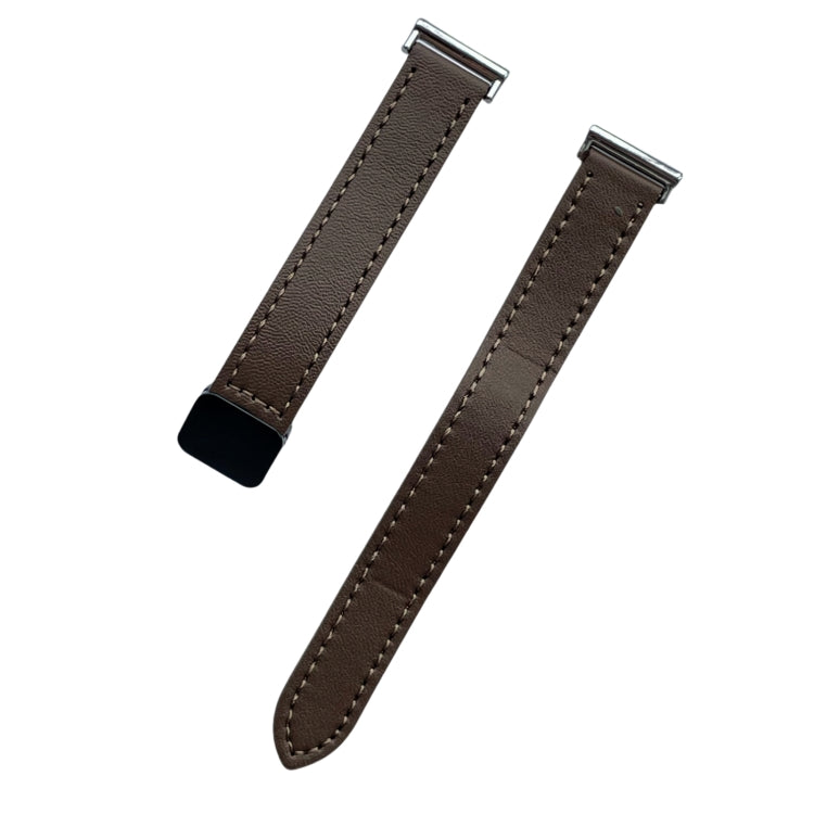 For Garmin Forerunner 255 22mm Slim Magnetic Buckle Microfiber Leather Watch Band
