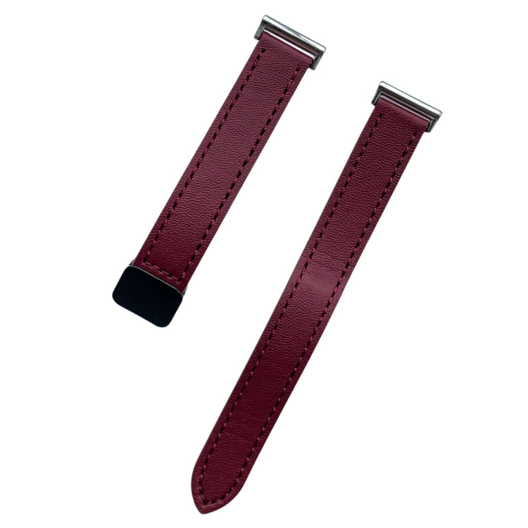 For Garmin Forerunner 255 22mm Slim Magnetic Buckle Microfiber Leather Watch Band