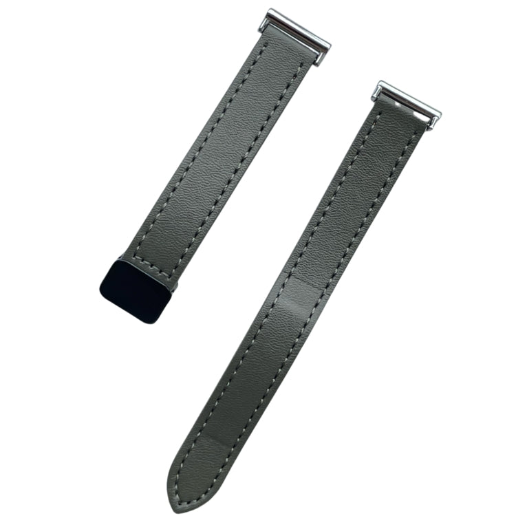 For Garmin Forerunner 255 22mm Slim Magnetic Buckle Microfiber Leather Watch Band