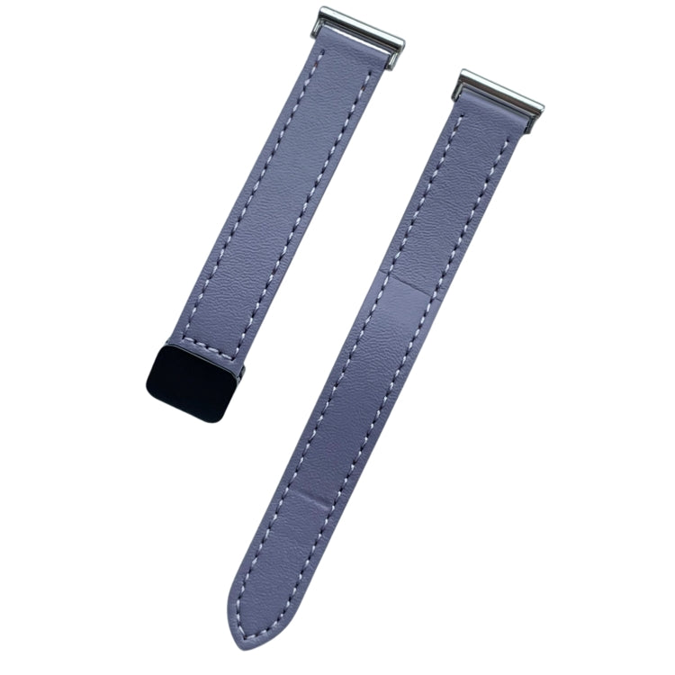 For Garmin Forerunner 255 22mm Slim Magnetic Buckle Microfiber Leather Watch Band