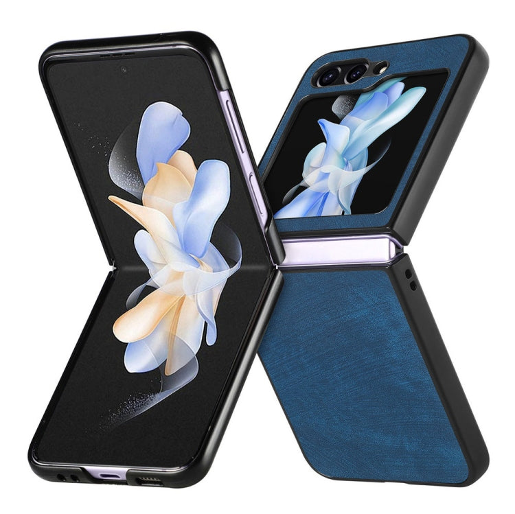For Samsung Galaxy Z Flip6 / Flip7 FE JUNSUNMAY Retro Pattern Leather Skin PC Folding Phone Case