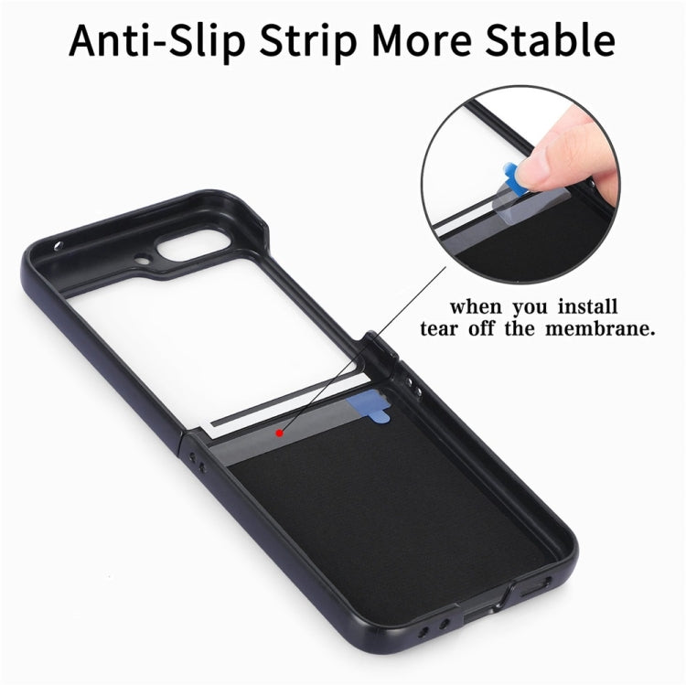 For Samsung Galaxy Z Flip6 / Flip7 FE JUNSUNMAY Retro Pattern Leather Skin PC Folding Phone Case