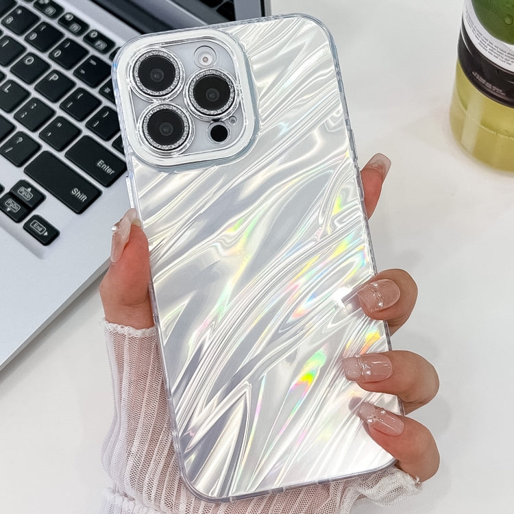 For iPhone 13 Plating Glitter Texture TPU Phone Case with Lens Film