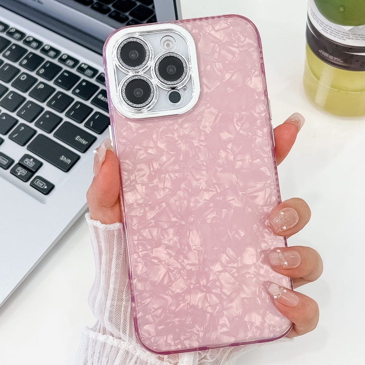 For iPhone 13 Plating Glitter Texture TPU Phone Case with Lens Film
