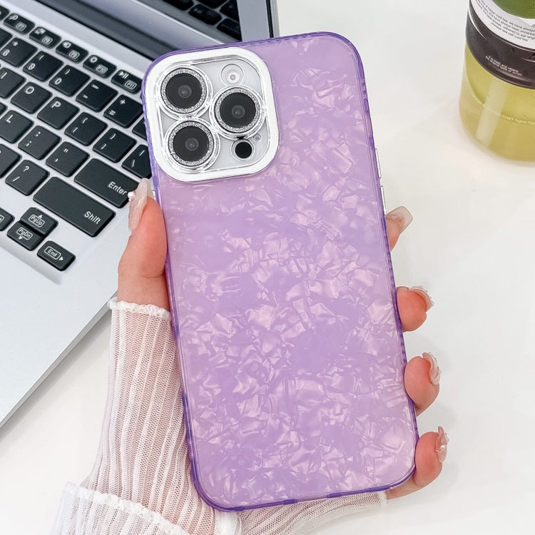 For iPhone 13 Plating Glitter Texture TPU Phone Case with Lens Film
