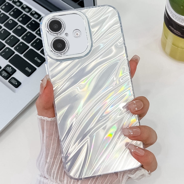 For iPhone 13 Pro Max Plating Glitter Texture TPU Phone Case with Lens Film