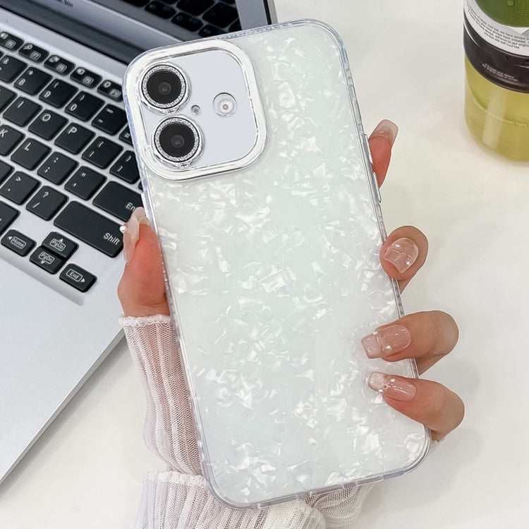For iPhone 14 Plating Glitter Texture TPU Phone Case with Lens Film