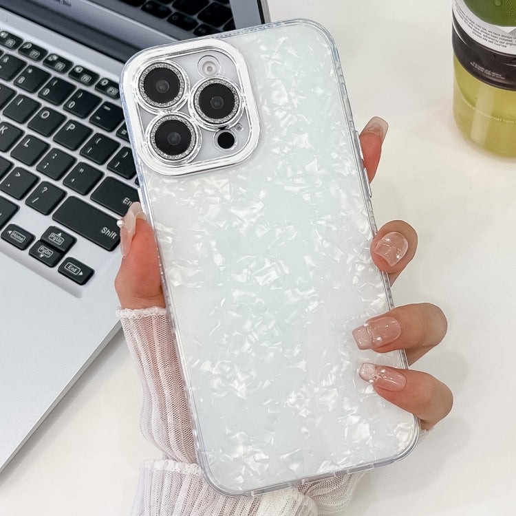 For iPhone 14 Pro Max Plating Glitter Texture TPU Phone Case with Lens Film